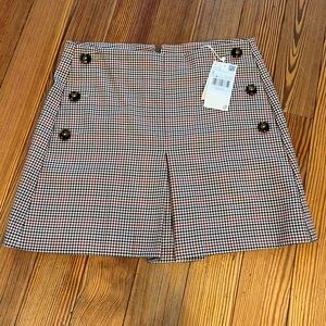 Mango plaid mini skirt, size small. New with tags!